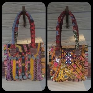 Artisan Banjara zari Boho  Embroidered bag Handmade Patchwork Repurposed